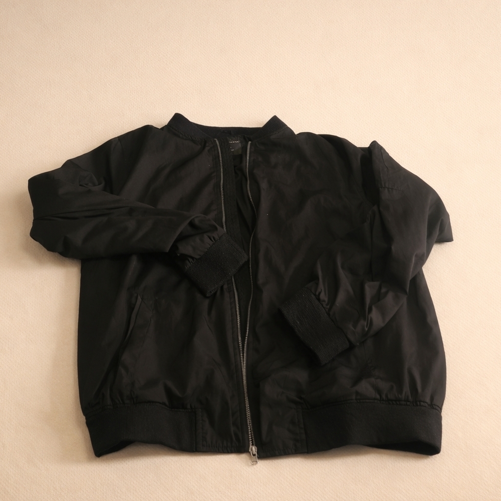 No Boundaries Classic Black Bomber Jacket